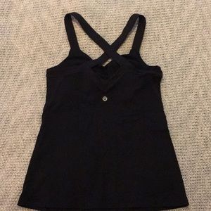 Lululemon V neck crisscross halter tank size 4